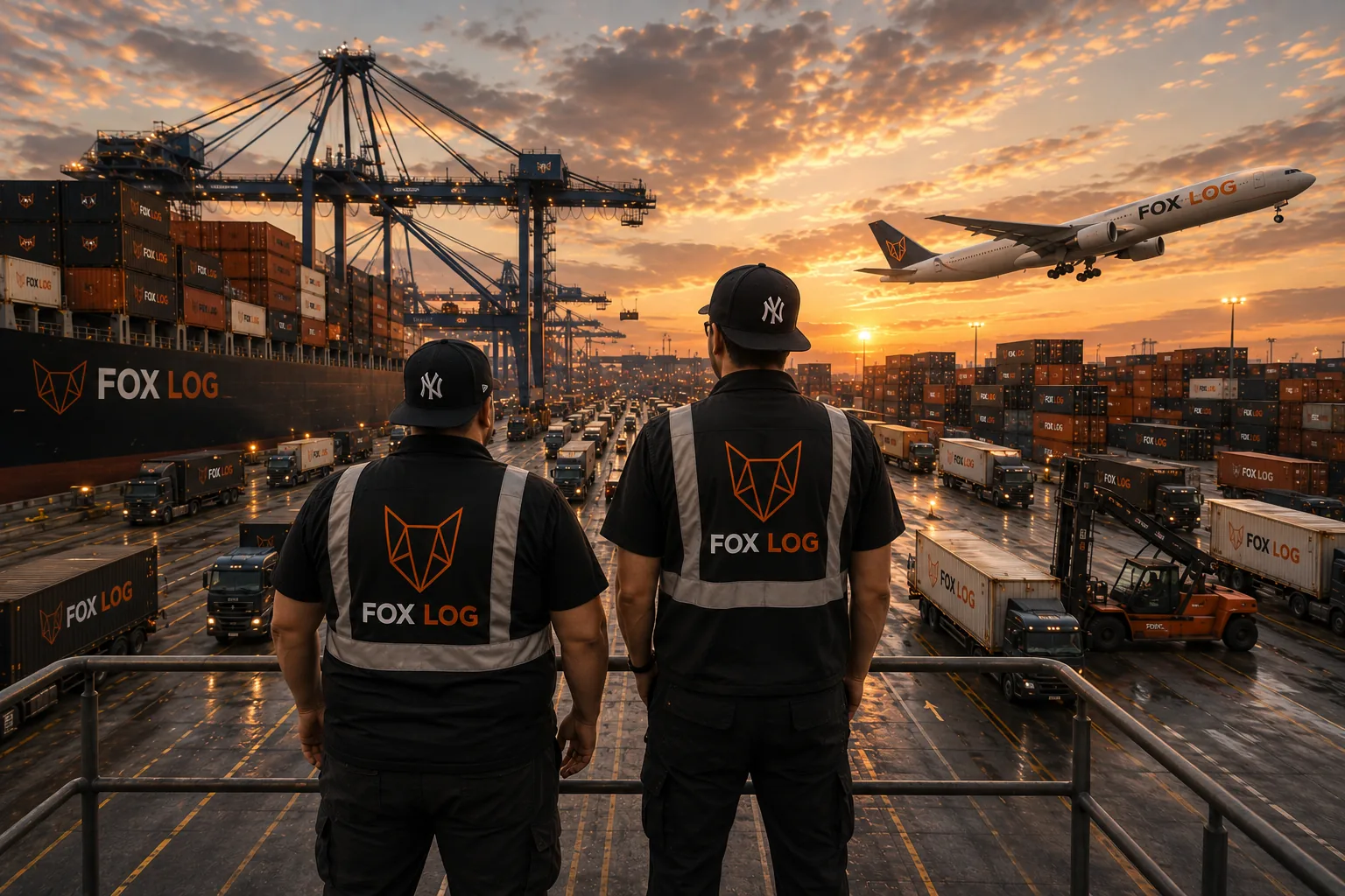 Equipo Fox Log en puerto y operaciones logísticas